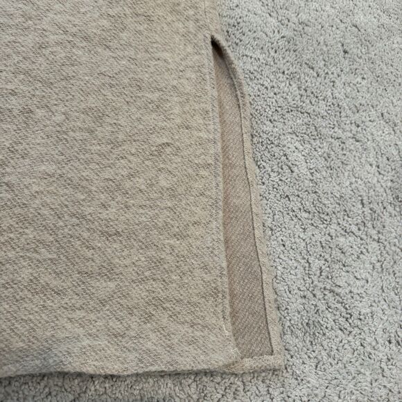 La Made Women's Brown 90% Wool Turtleneck Top with 2 Pockets & Side Tie One-Size - Picture 7 of 9